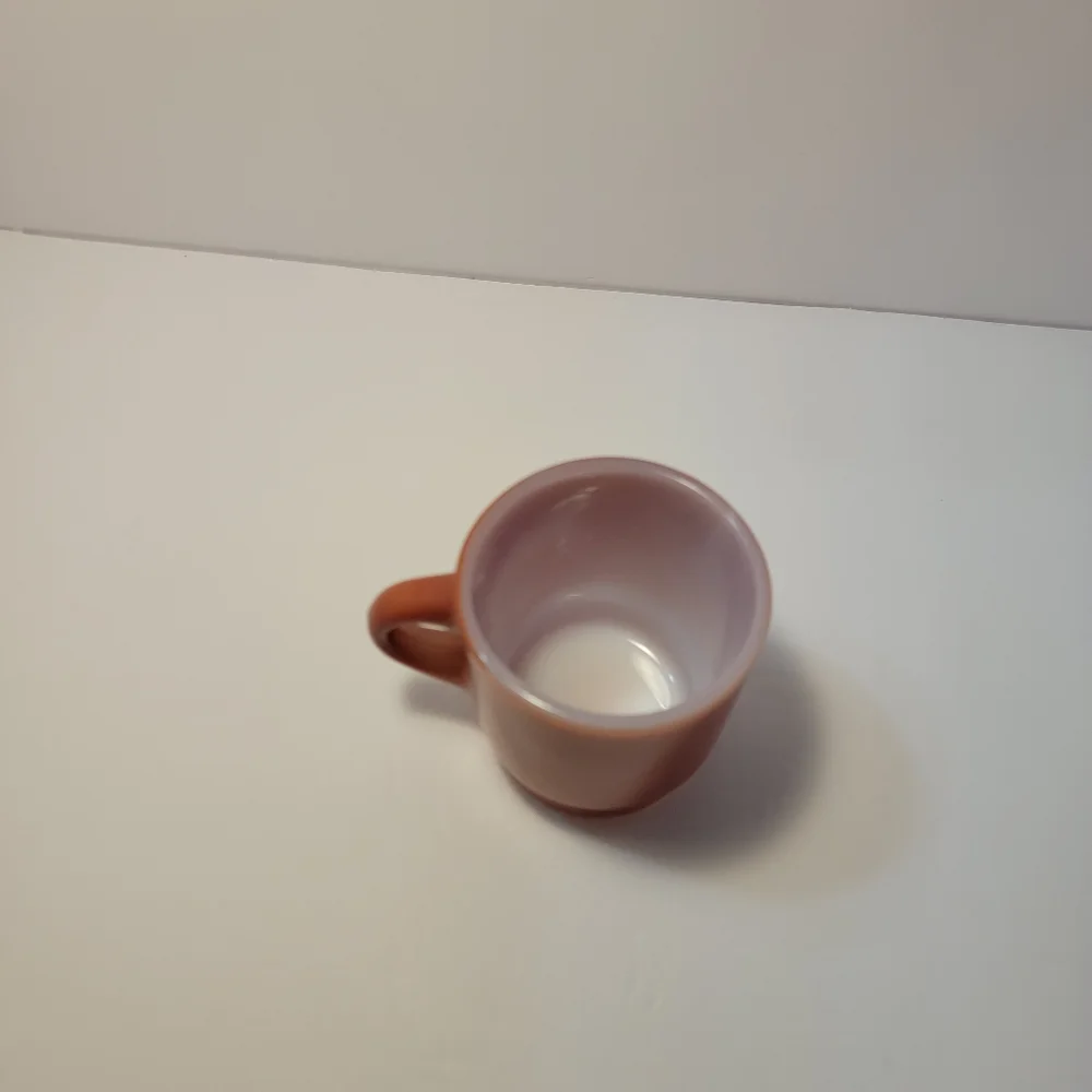 Vintage 1970s Anchor Hocking Mug Fire King Stacking Coffee‎ USA Amber Brown Rust
